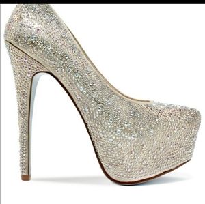 Betsey Johnson Sparkly Wish Platform Pumps